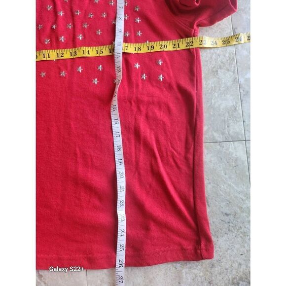 SL Brunswick Square silver starry vibrant red t-shirt - Picture 7 of 7